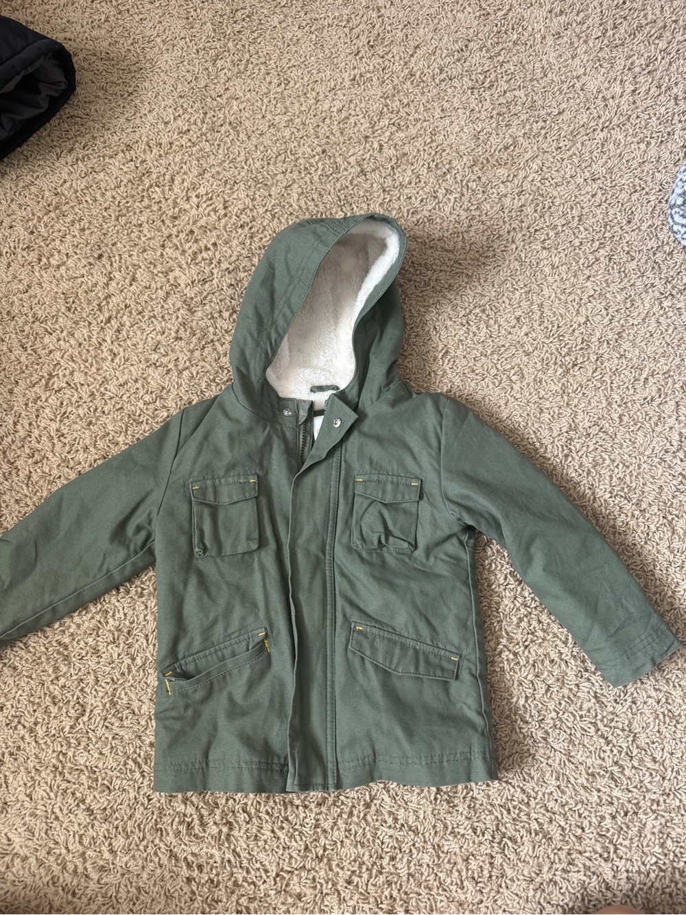 Cat & Jack Olive Green Hooded Kids Jacket